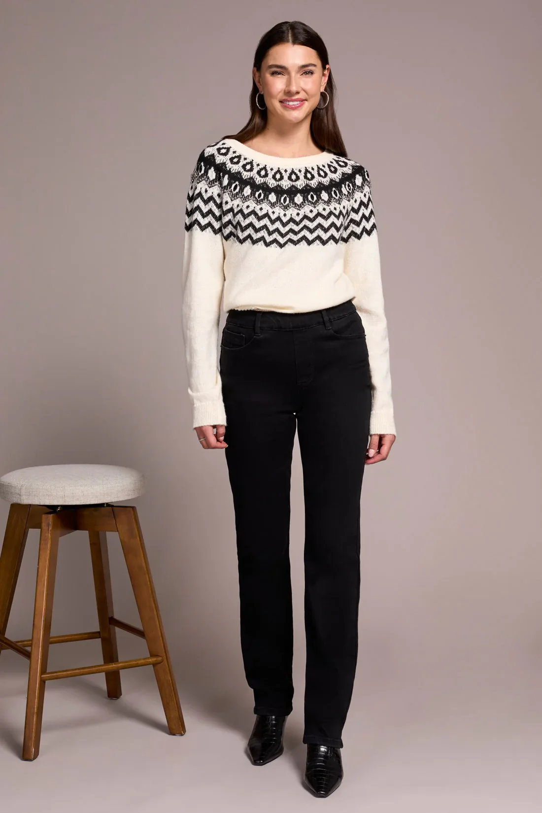 TRIBAL - Sophia Mid Rise, Pull-On Straight Leg #58590 - Image 5