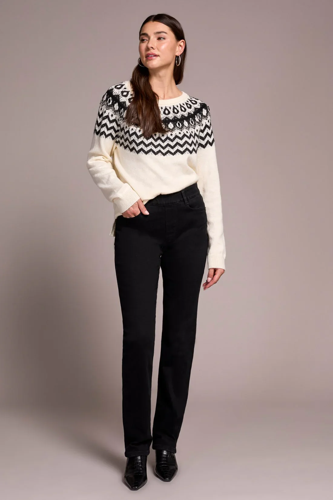 TRIBAL - Sophia Mid Rise, Pull-On Straight Leg #58590 - Image 6