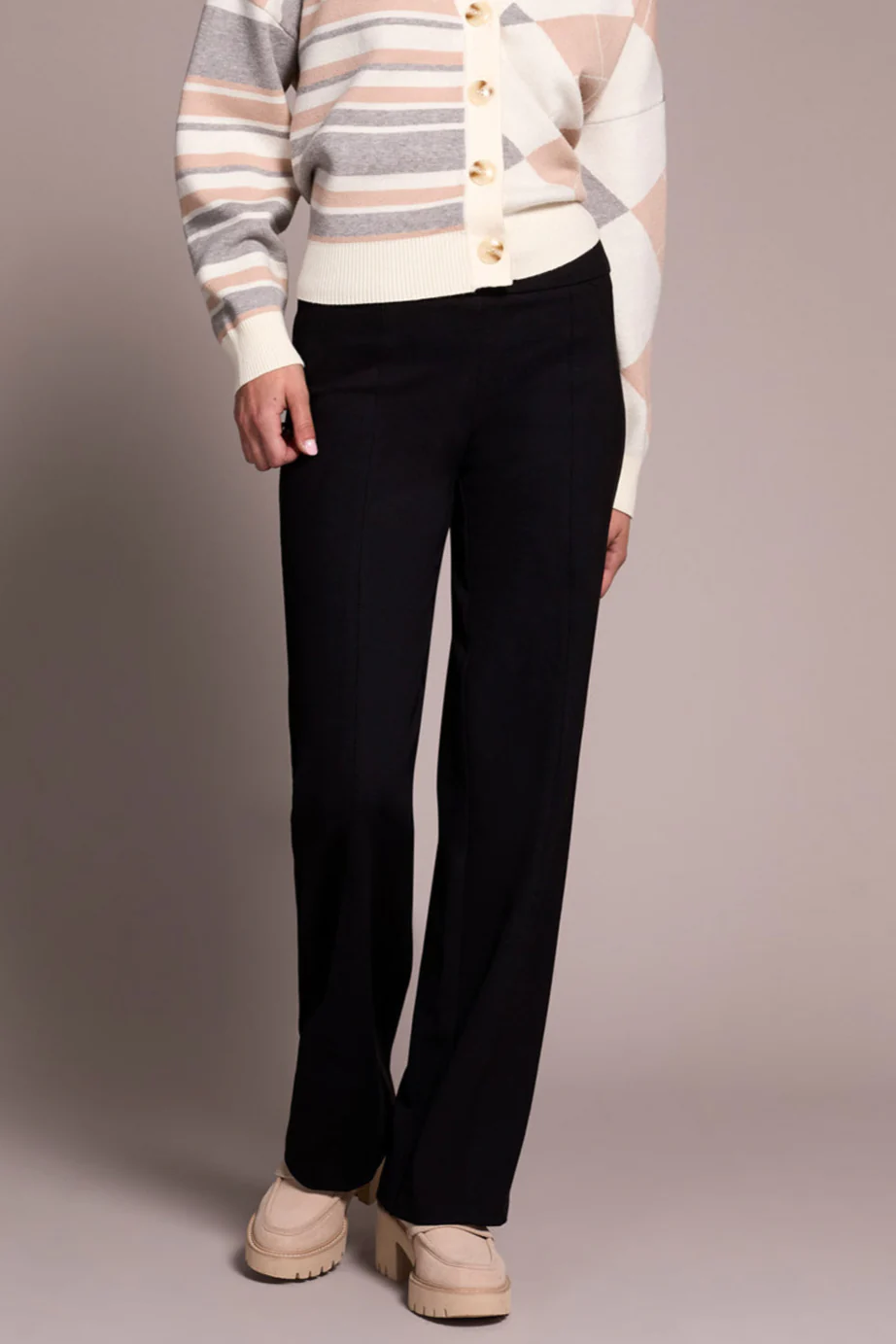 Tribal - Pull-On, Wide Leg Pant #2243O (3 Colours) - Image 3