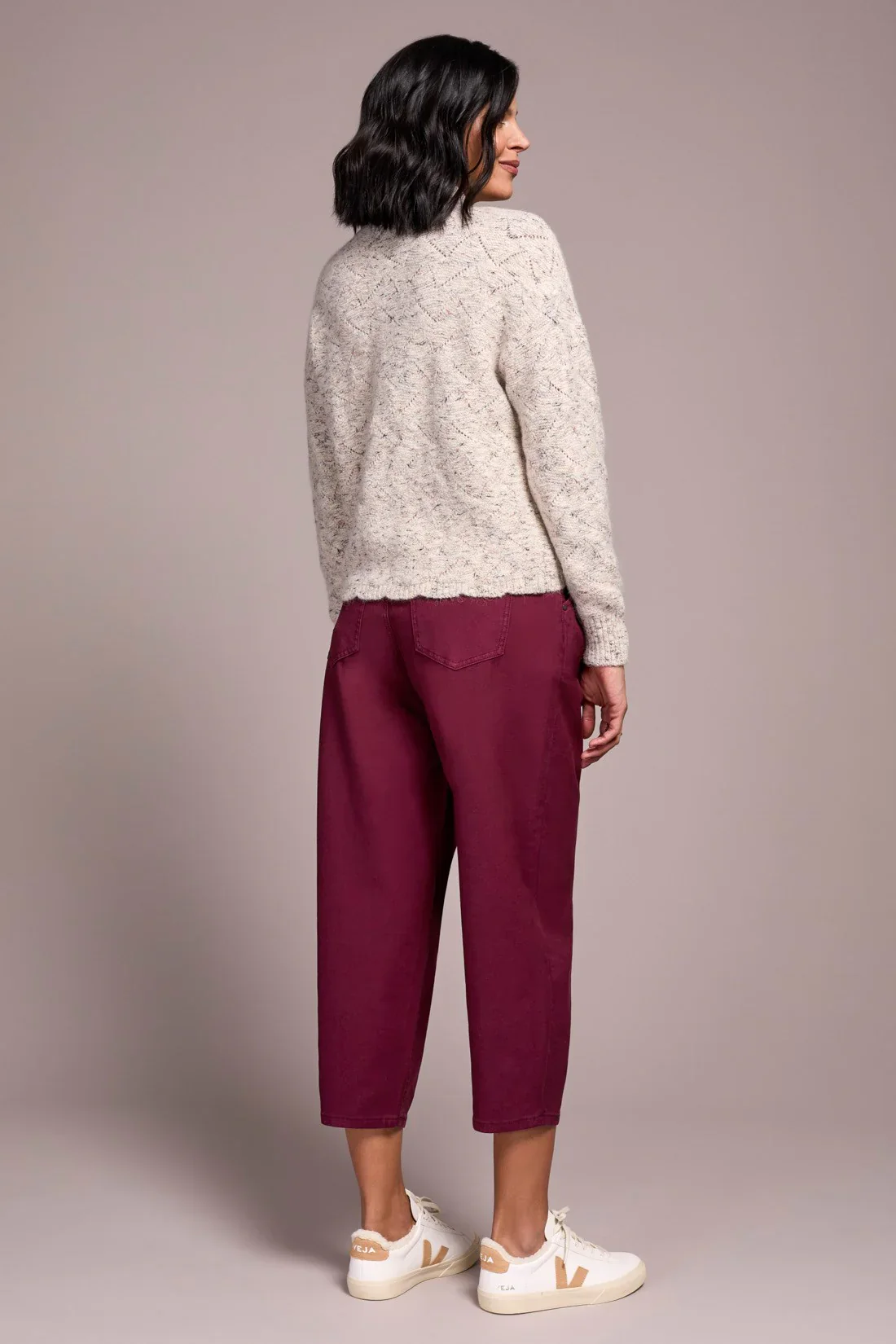 TRIBAL - WOMENS Mock Neck Drop Shoulder Sweater 5943O - Image 4