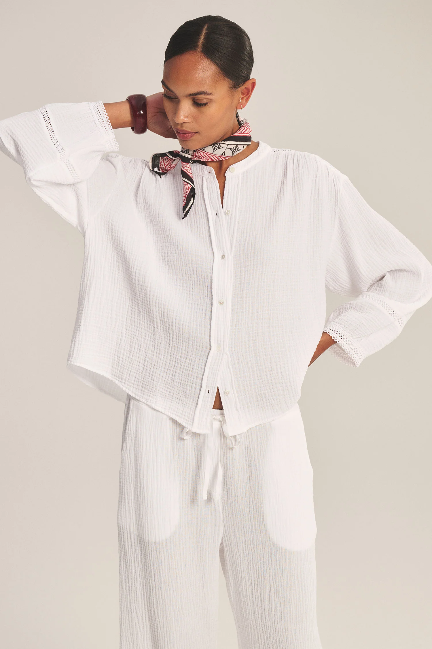 VELVET - COTTON GAUZE TOP TARIA07 - Image 2