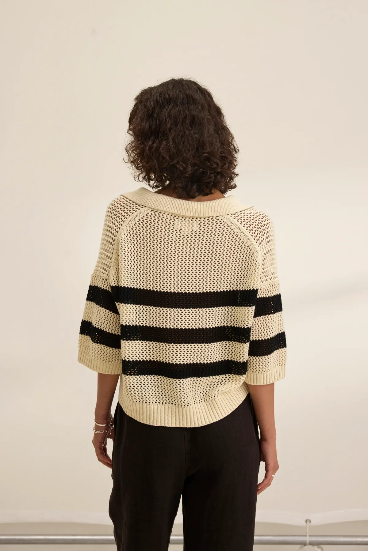 VELVET- Women's york cotton cashmere mesh sweater polo - Image 6
