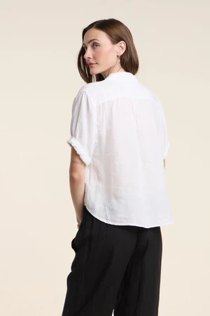 VELVET - WOMEN'S VIVICA07 WOVEN LINEN TOP - Image 2
