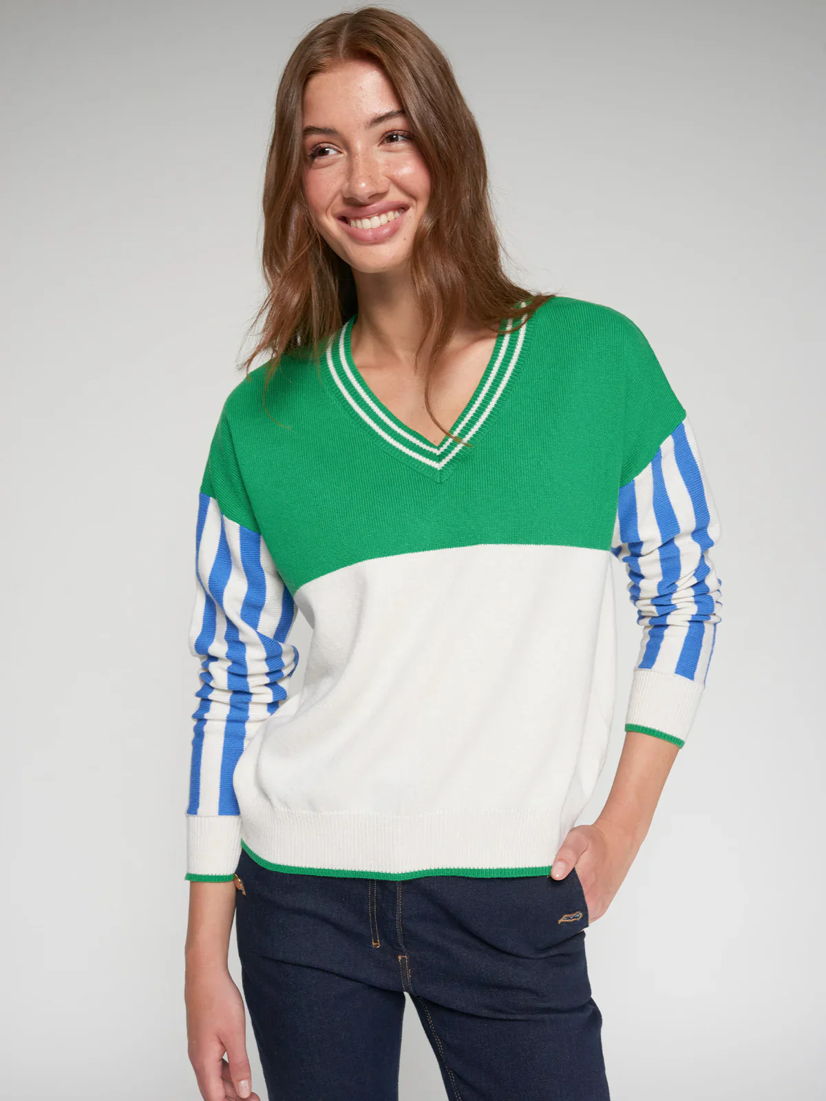 VILAGALLO - WOMEN'S FABIOLA EMB GOLF TOP - Image 2