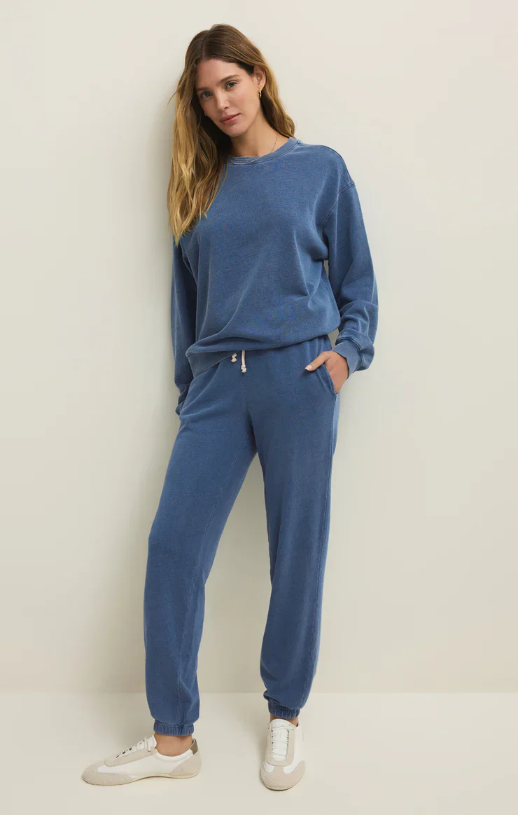 Z SUPPLY - BOYFRIEND DENIM SWEATESHIRT - Image 2