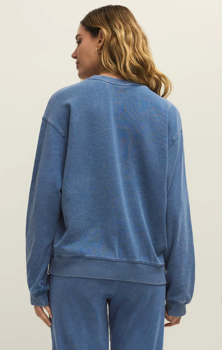 Z SUPPLY - BOYFRIEND DENIM SWEATESHIRT - Image 3