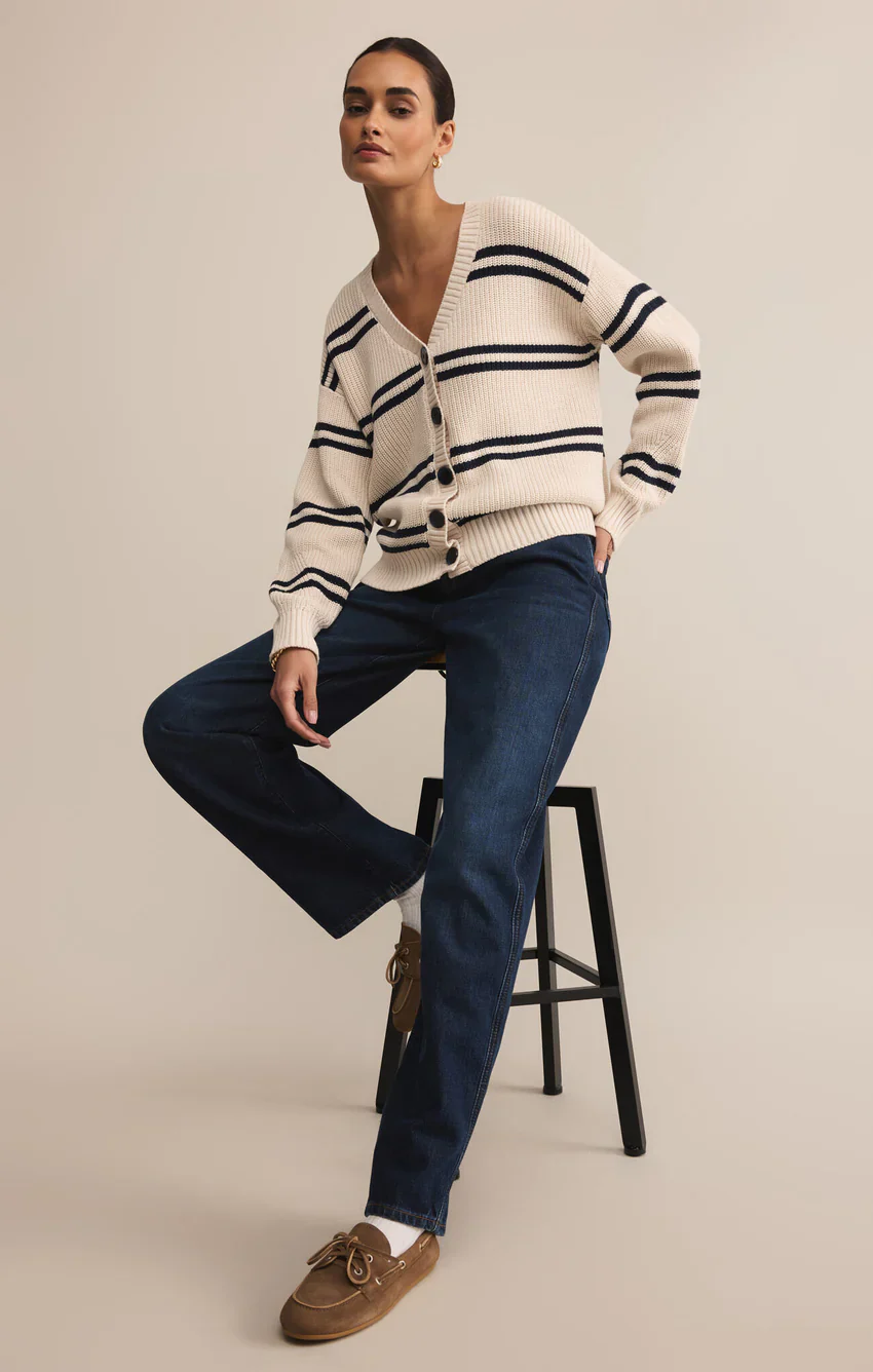 Z SUPPLY - WOMENS BOYFRIEND STRIPED CARDIGAN - Image 4